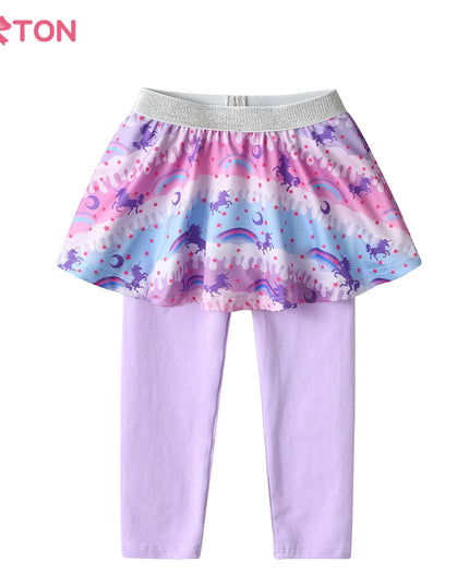 Freche Einhorn Leggings mit Regenbogen-Rock!