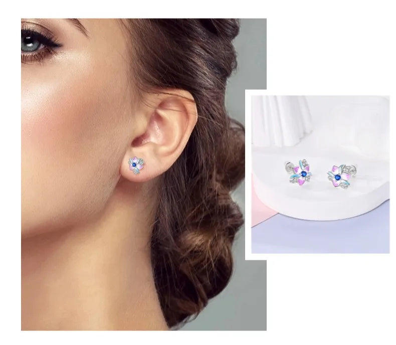 Niedliche Einhorn Ohrringe mit blauen Augen!