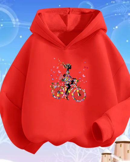 Leuchtender Einhorn Hoodie in Rot – Dein
