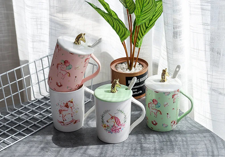 Deine clevere Einhorn Tasse mit Handyhalter!