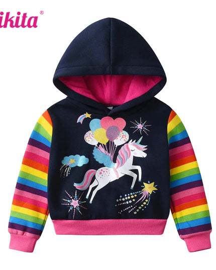 Dein gestreifter Einhorn Hoodie von VIKITA!