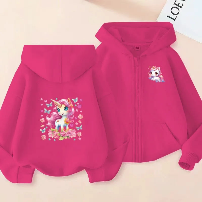 Deine strahlende Einhorn Jacke Hellblau!