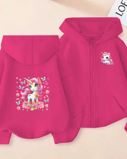Entdecke die Einhorn Jacke in zartem Beige!