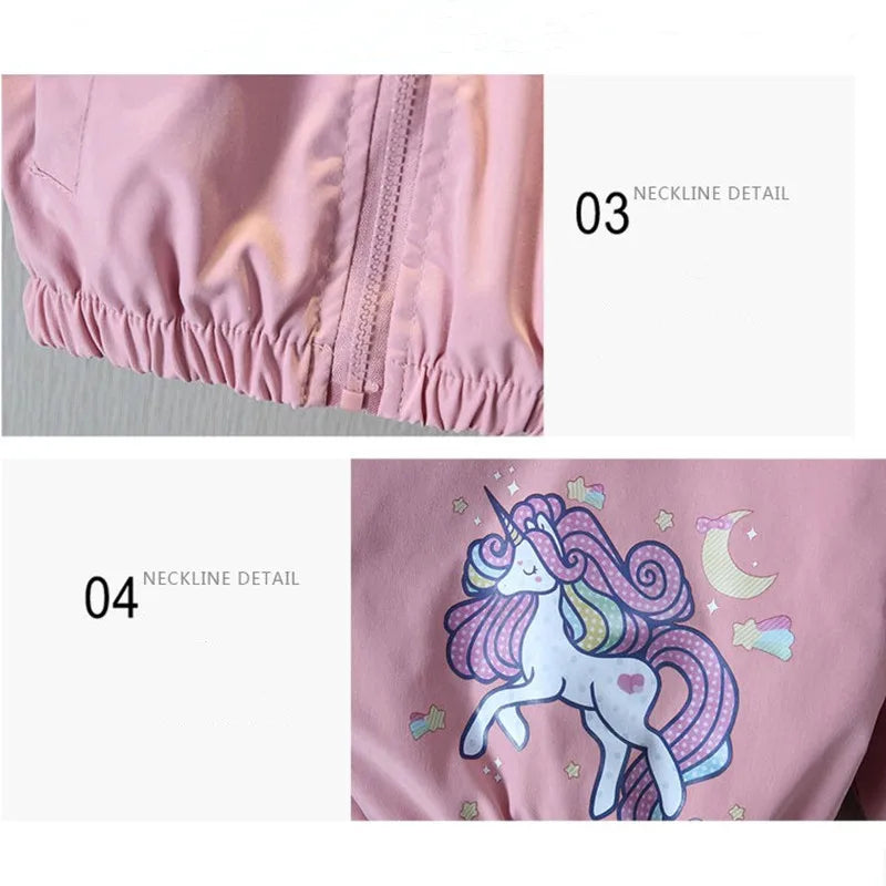 Deine fröhliche Einhorn Jacke in Blau!