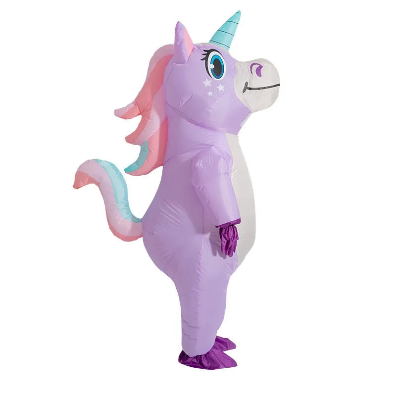 Flieg los mit diesem aufblasbaren Einhorn