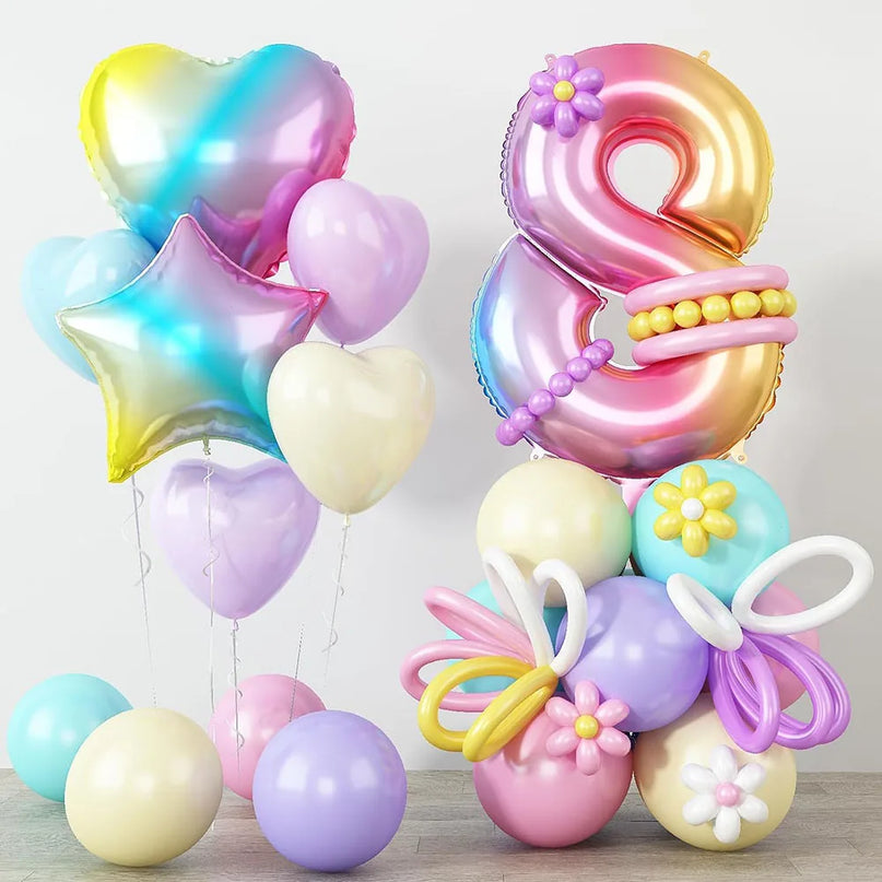 Zauberhaftes Einhorn Deko Ballon Set!