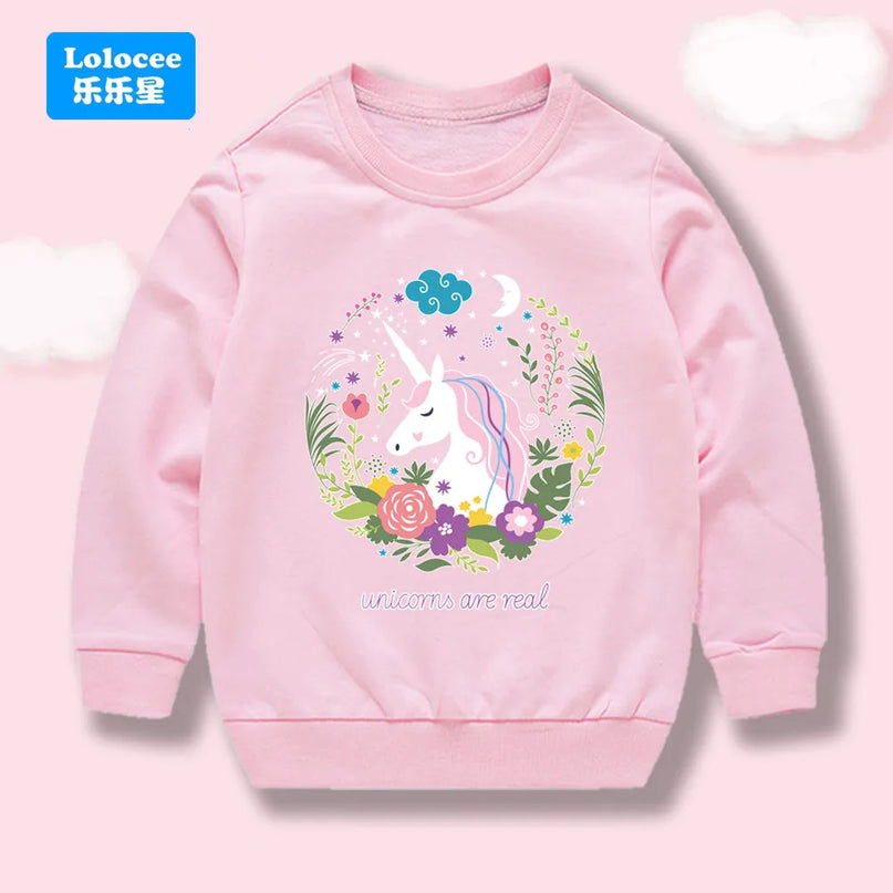 Dein neuer Einhorn Hoodie: Rot & blumig!