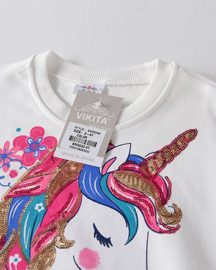 Glitzernder Einhorn Hoodie für kleine