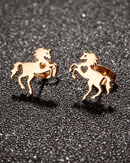 Silberne Einhorn Ohrringe Dino – Zeitlose