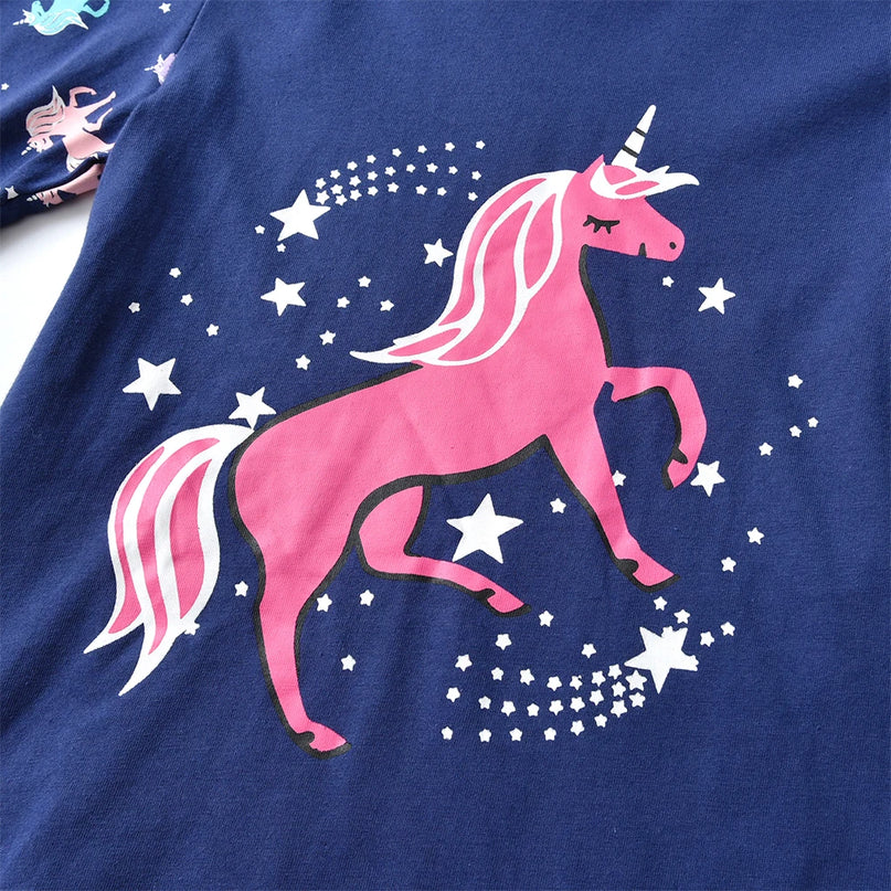 Dein süßer Einhorn Pyjama Baumwoll-Set