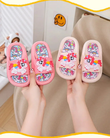 Fluffige Einhorn Hausschuhe für Zuhause