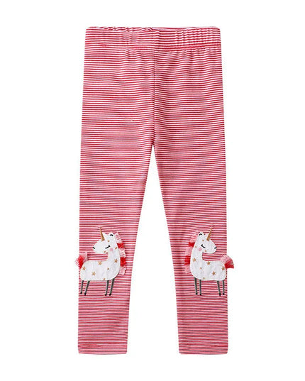 Deine gestreifte Einhorn Leggings zum