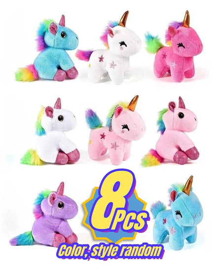 Flauschiger Plüsch Einhorn Schlüsselanhänger mit weicher Füllung, ideal für Schlüsselbund oder als Taschenanhänger