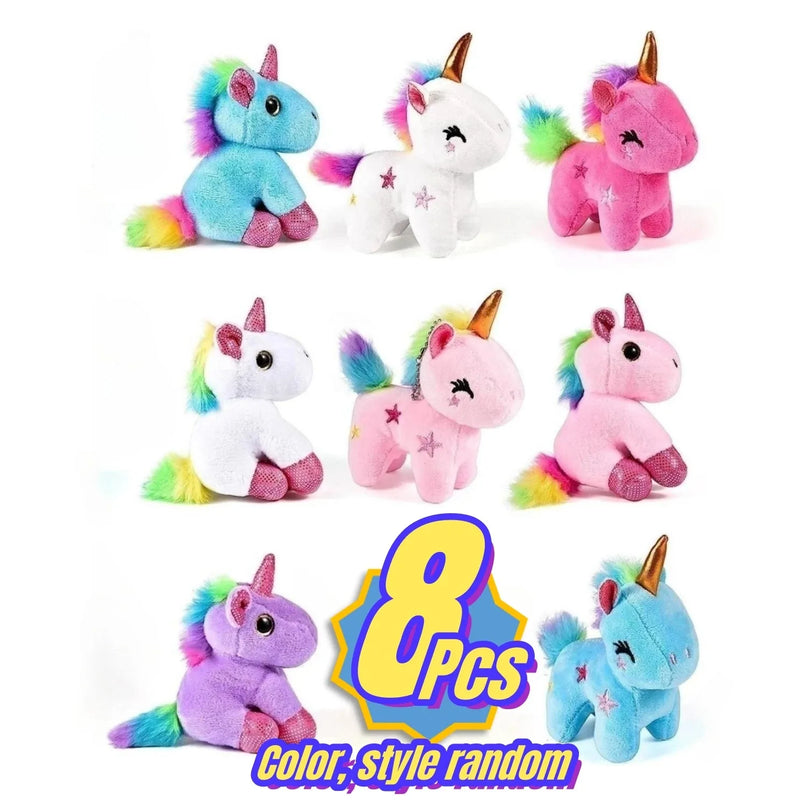 Flauschiger Plüsch Einhorn Schlüsselanhänger mit weicher Füllung, ideal für Schlüsselbund oder als Taschenanhänger