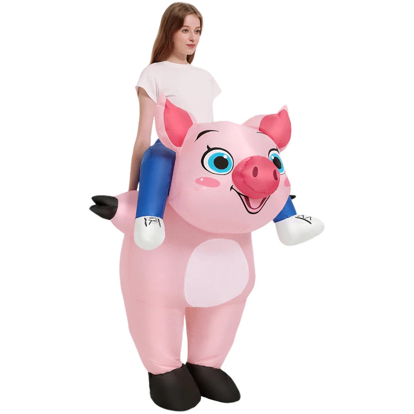 Cooles Aufblasbares Einhorn Kostuem Blau