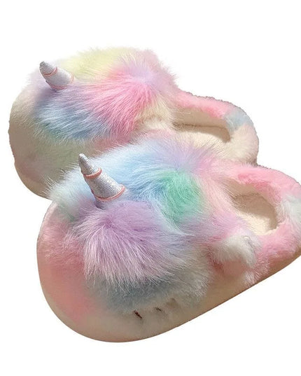 Kuschelige Einhorn Hausschuhe für deine Füße!