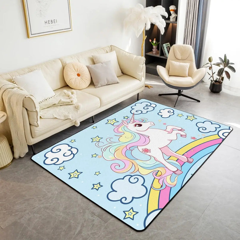 Dein süßer Einhorn Teppich mit Kirschblüten
