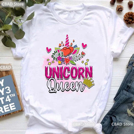 Graues Einhorn T-Shirt mit 