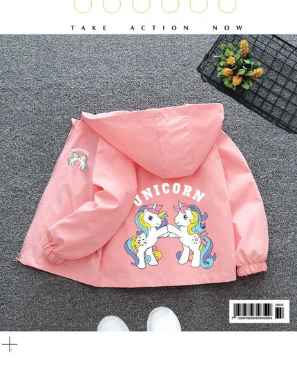 Deine fröhliche Einhorn Jacke in Blau!