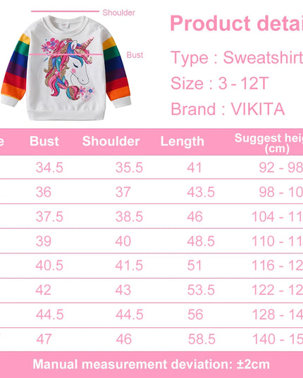 Glitzernder Einhorn Hoodie für kleine