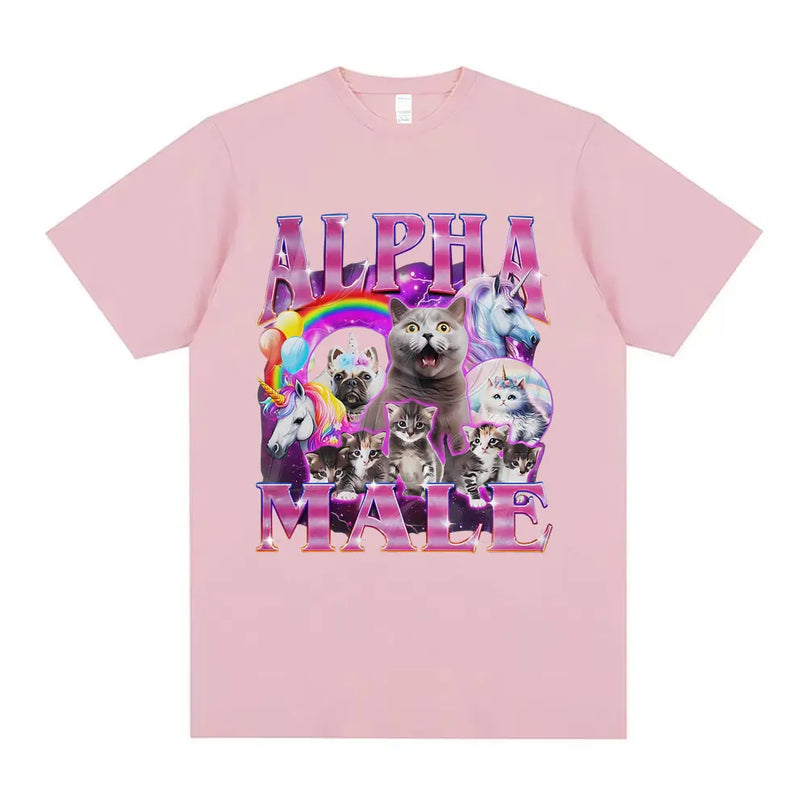 Dein Einhorn T-Shirt: Alpha Cat Meme in Lila!