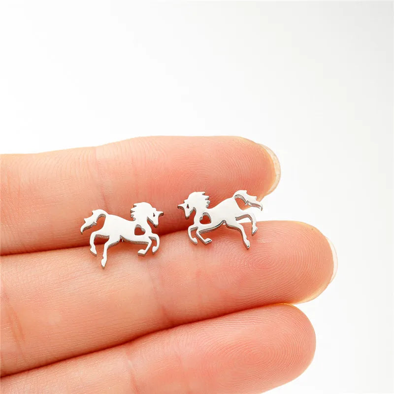 Goldene Einhorn Ohrringe – dein