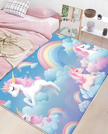 Dein niedlicher Einhorn Teppich in Pink!