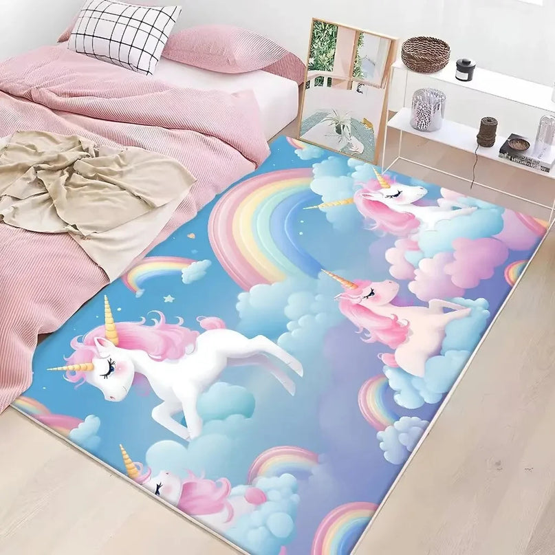 Dein niedlicher Einhorn Teppich in Pink!