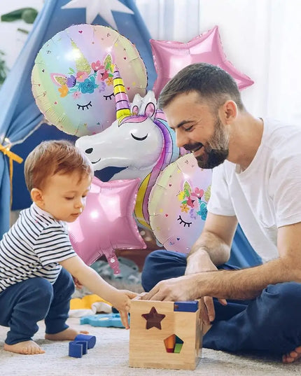Dein Einhorn Kuscheltier Ballon-Set