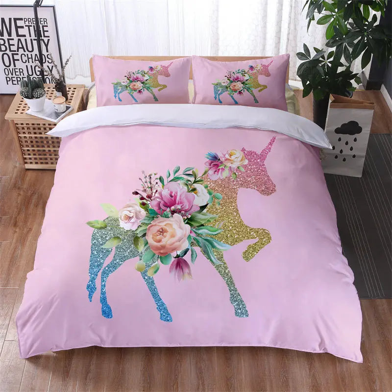 Dein leuchtendes Einhorn Bettwäsche-Set!