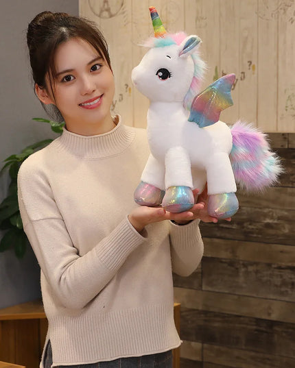 Dein flauschiges Einhorn Kissen mit Flügeln!
