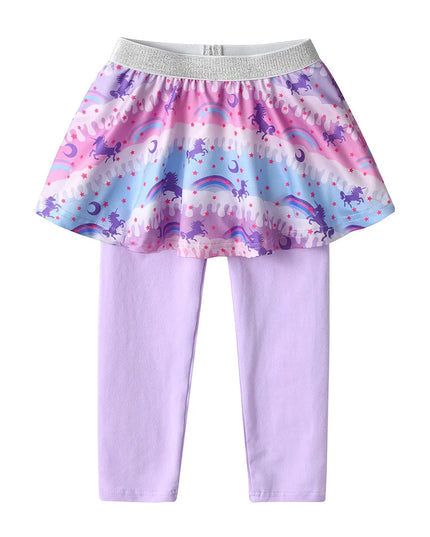 Fabelhafte Einhorn Leggings mit Rock – Lila