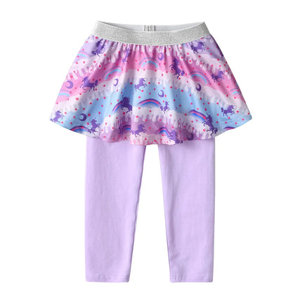 Fabelhafte Einhorn Leggings mit Rock – Lila