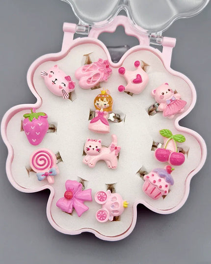 Dein Set bunter Einhorn Ringe