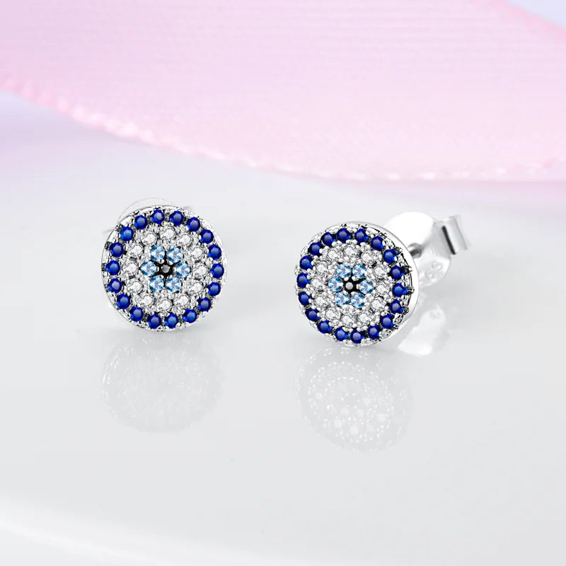 Niedliche Einhorn Ohrringe mit blauen Augen!