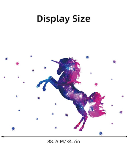 Farbenfrohes Einhorn Wandtattoo für dein
