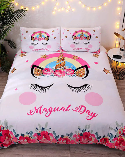 Farbige Träume mit deiner Einhorn Bettwäsche!