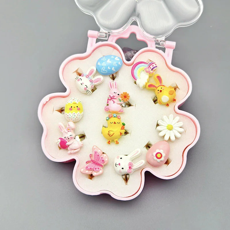 Dein Set bunter Einhorn Ringe