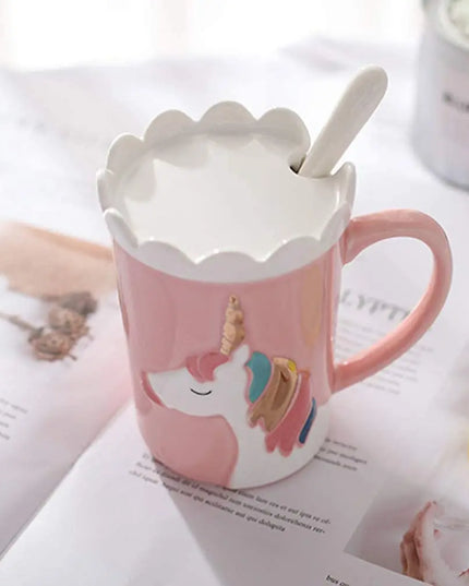 Deine zauberhafte Einhorn Tasse mit Deckel!