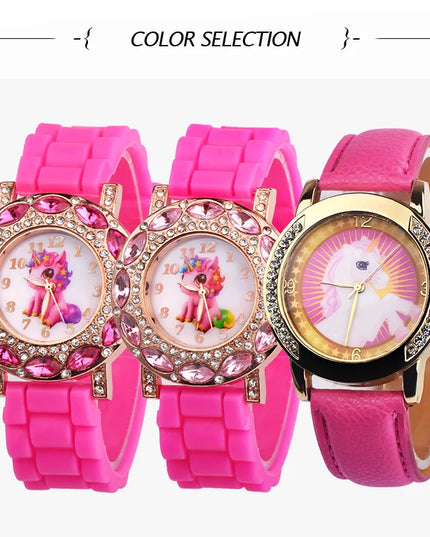 Deine wasserdichte Einhorn Uhr in Pink!