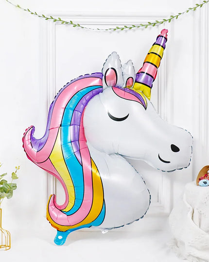 Großer Regenbogen Einhorn Folienballon für Mädchen Geburtstagsparty Dekoration