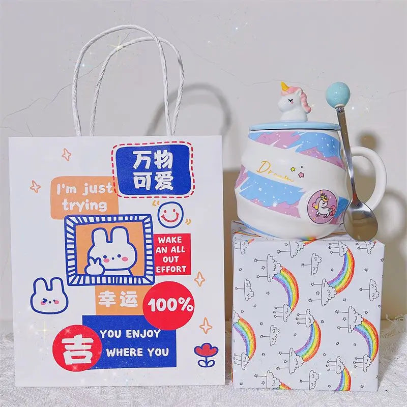 Deine süße Einhorn Tasse mit Löffel!
