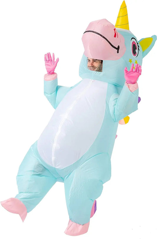 Das rosa Aufblasbares Einhorn Kostuem!