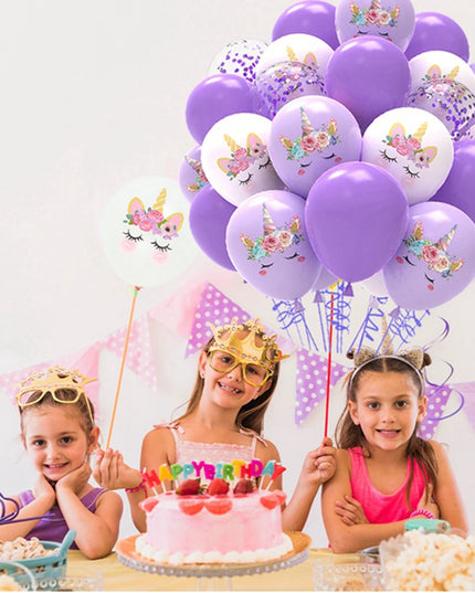 Konfetti-Zauber mit Einhorn Deko Ballons!