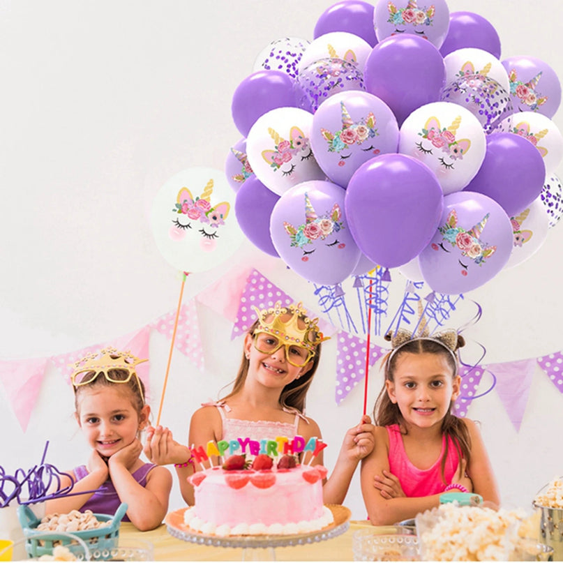 Konfetti-Zauber mit Einhorn Deko Ballons!
