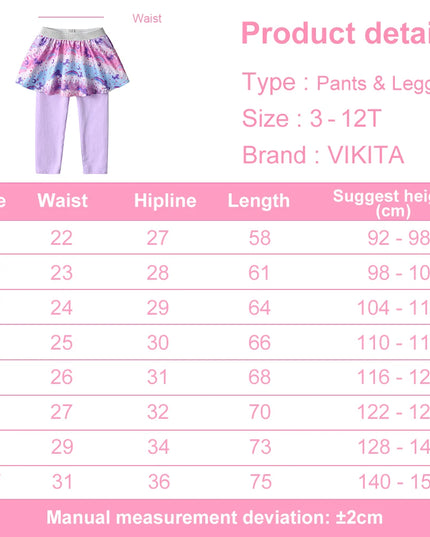 Fabelhafte Einhorn Leggings mit Rock – Lila