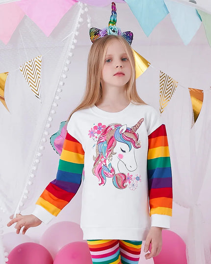 Glitzernder Einhorn Hoodie für kleine