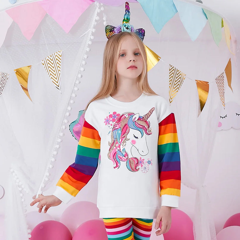Glitzernder Einhorn Hoodie für kleine