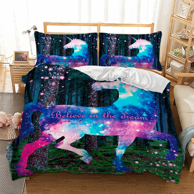 Deine Süße 3D Einhorn Bettwäsche