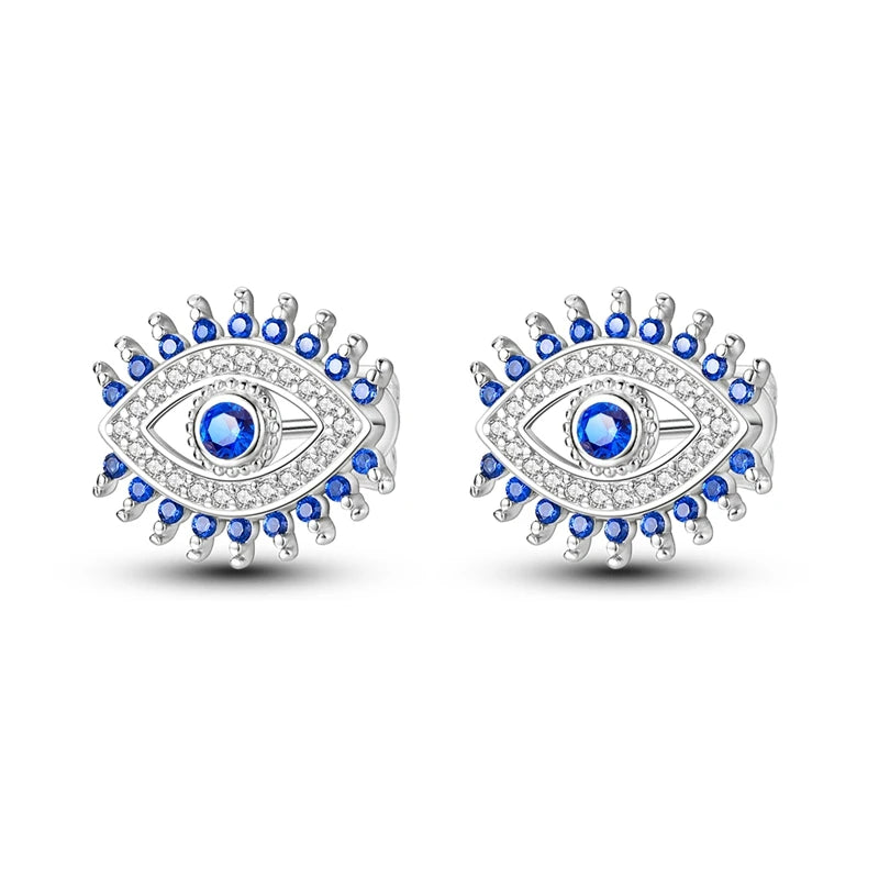 Niedliche Einhorn Ohrringe mit blauen Augen!